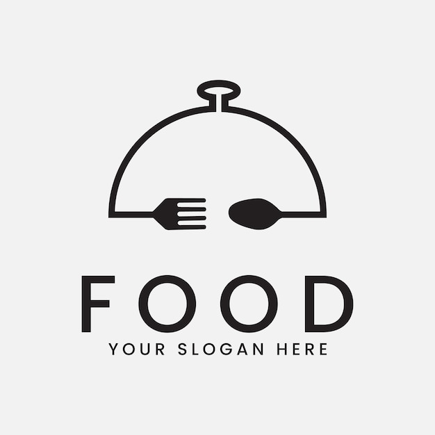 diseño de ilustración vectorial del logotipo de alimentos del restaurante
