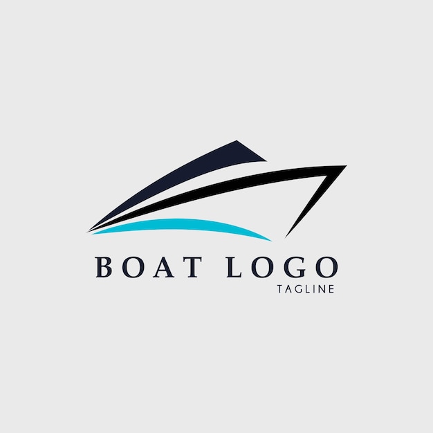 diseño de ilustración vectorial del logotipo del barco para uso inicial de la marca de la compañía