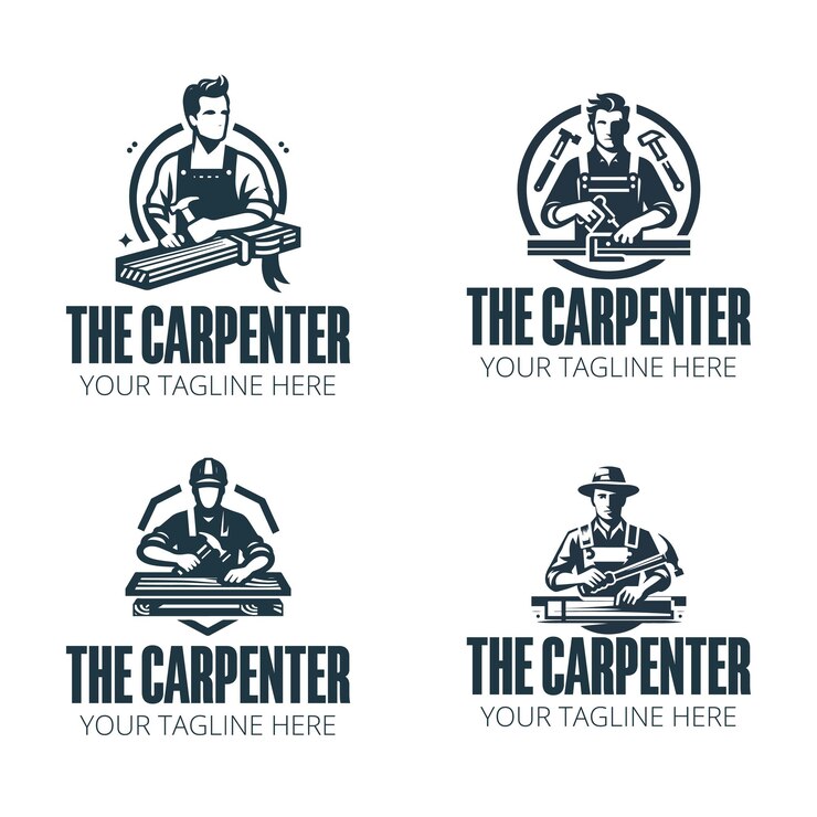 Vector el diseño de ilustración vectorial del logotipo del carpintero