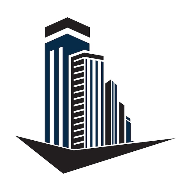 Diseño de ilustración vectorial del logotipo del edificio plantilla del logotipo de bienes raíces icono del símbolo del logotipo