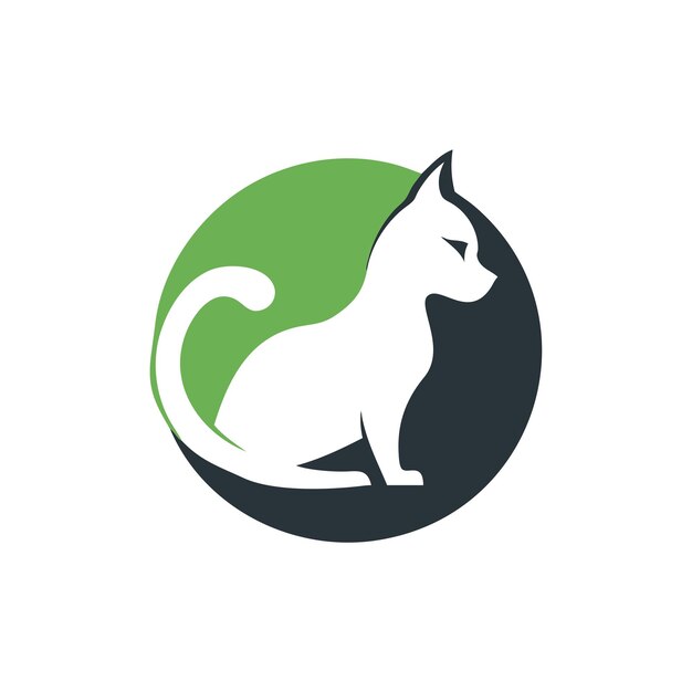 diseño de ilustración vectorial del logotipo del gato