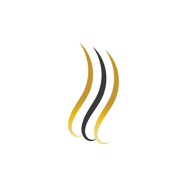 diseño de ilustración vectorial del logotipo de la onda del cabello