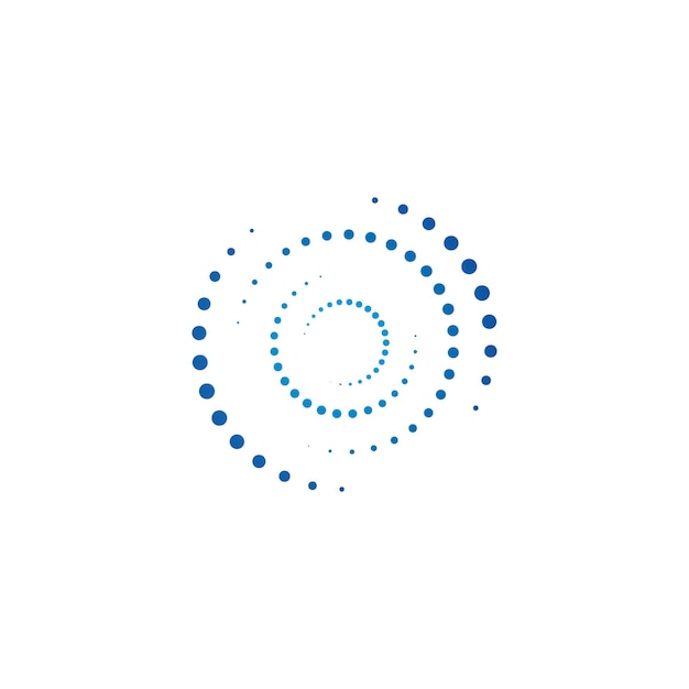 Diseño de la ilustración vectorial del logotipo de puntos circulares