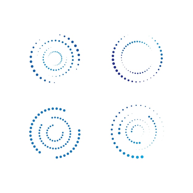 Diseño de ilustración vectorial del logotipo de puntos circulares