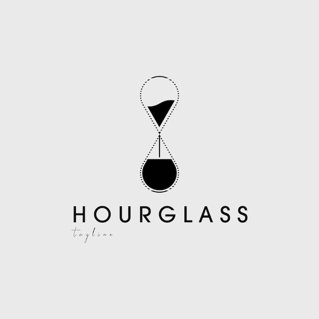 diseño de ilustración vectorial del logotipo de la reloj de arena para uso corporativo de la compañía de marca