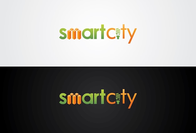 Diseño de ilustración vectorial del logotipo de Smart City.