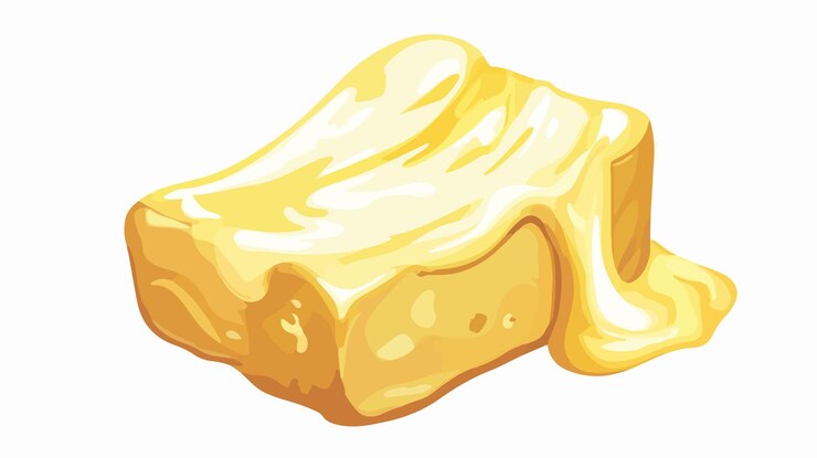 Vector diseño de ilustración vectorial de mantequilla para creaciones culinarias y blogs de recetas