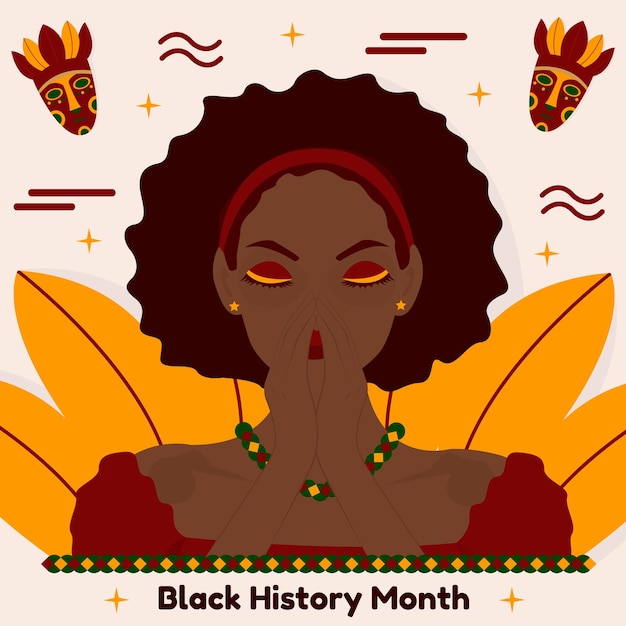 Diseño de ilustración vectorial del Mes de la Historia Negra