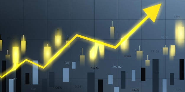 diseño de ilustración vectorial de negocios Gráficos del mercado de valores o gráficos de comercio de divisas para negocios
