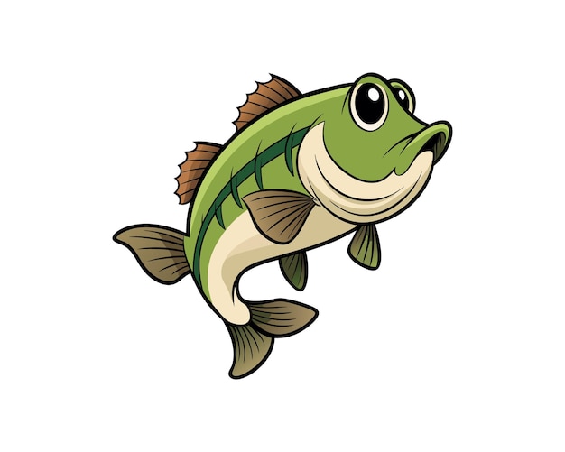 diseño de ilustración vectorial de peces de bajo