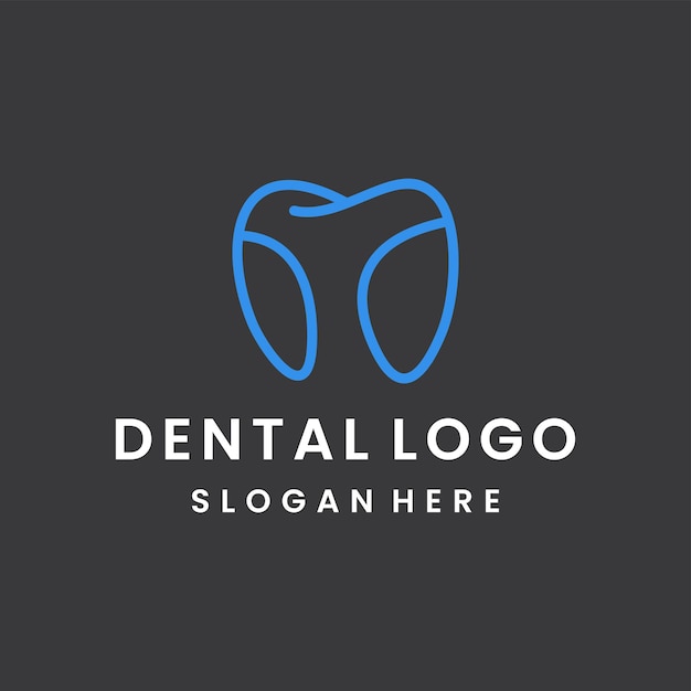 Diseño de ilustración vectorial de plantilla de logotipo dental