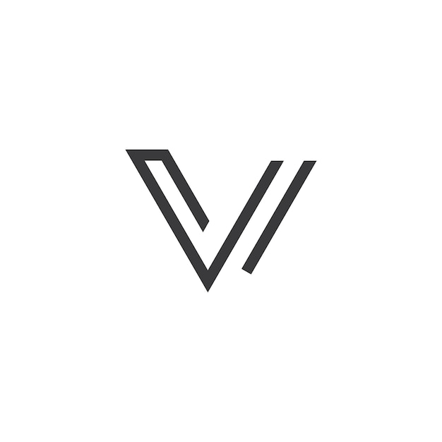 Diseño de ilustración vectorial de la plantilla del logotipo de la letra V