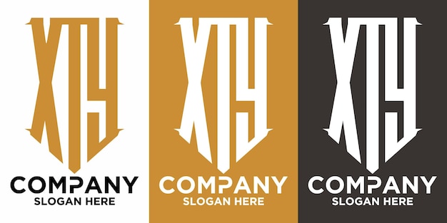 Diseño de ilustración vectorial de plantilla de logotipo de letra YTH