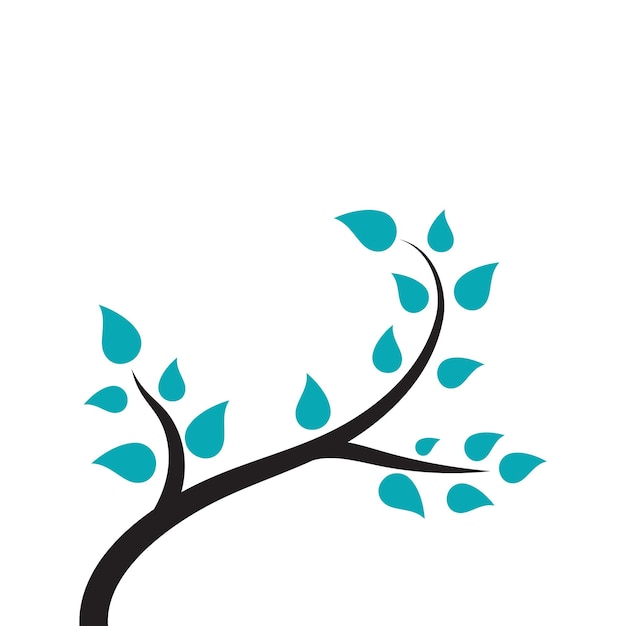 Diseño de ilustración vectorial de la rama del árbol