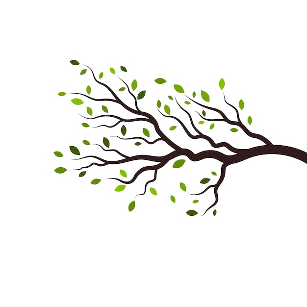 Diseño de ilustración vectorial de la rama del árbol