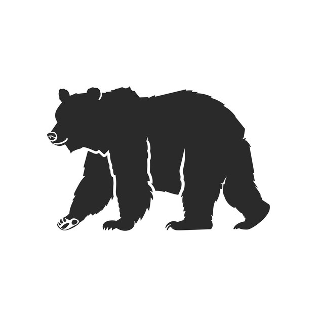 diseño de ilustración vectorial de silueta de animal aislado sobre fondo blanco