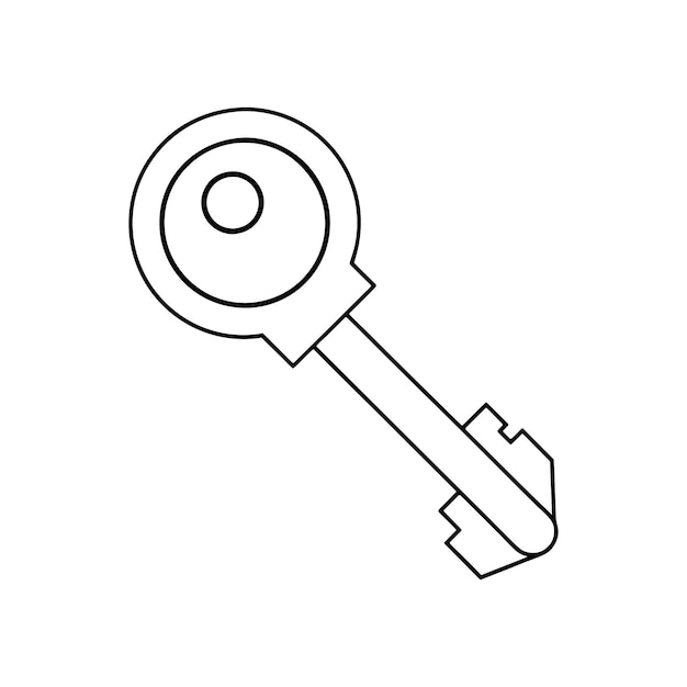 diseño de ilustración vectorial de silueta de línea clave