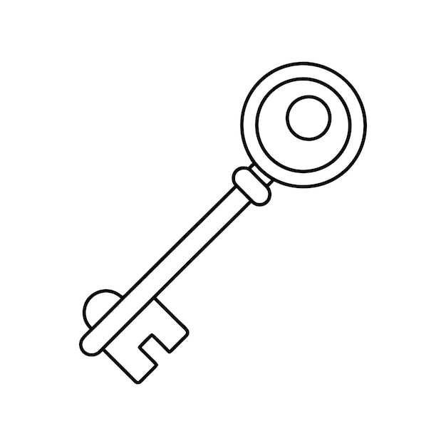diseño de ilustración vectorial de silueta de línea clave