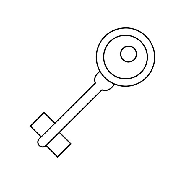 diseño de ilustración vectorial de silueta de línea clave