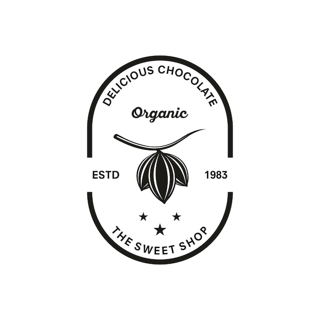 diseño de ilustración vectorial del símbolo del logotipo del chocolate