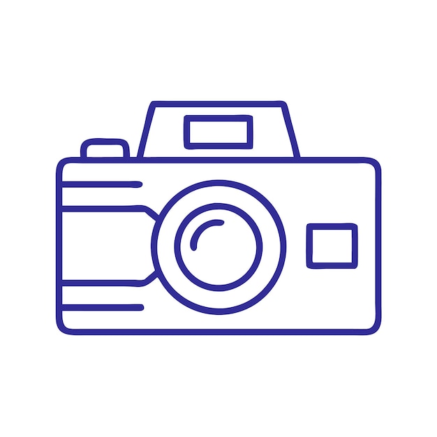 Diseño y ilustración vectorial de símbolos de fotografía con iconos de cámaras de colores