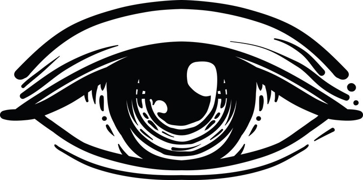 Diseño de ilustración vectorial simple de un ojo humano
