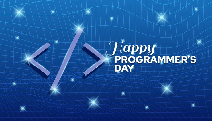 Vector diseño de ilustración vectorial para la tarjeta de felicitación del día del programador, feliz día del programador