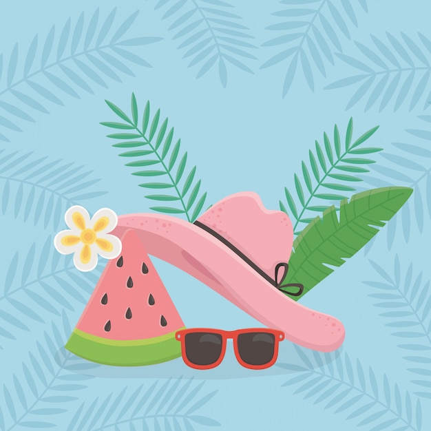 Diseño de ilustración de verano y vacaciones