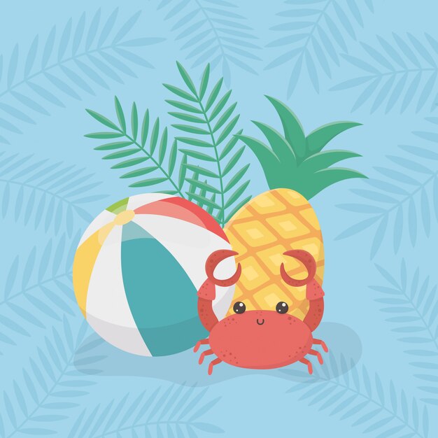 Diseño de ilustración de verano y vacaciones