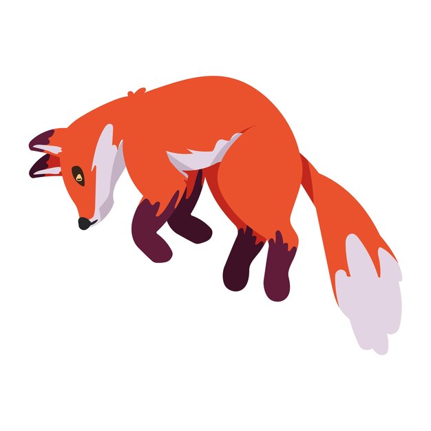 diseño de ilustración de zorro de animal de bosque