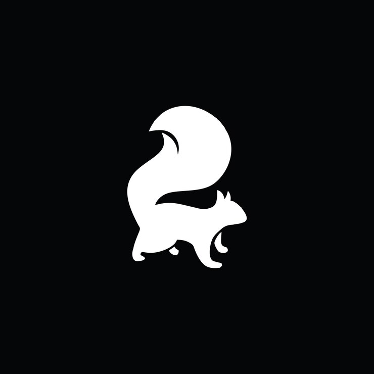 Vector diseño de ilustraciones artísticas vectoriales del logotipo de la ardilla