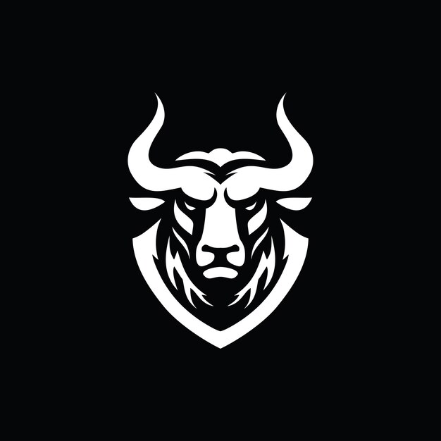Diseño de ilustraciones artísticas vectoriales modernas para el logotipo de toro