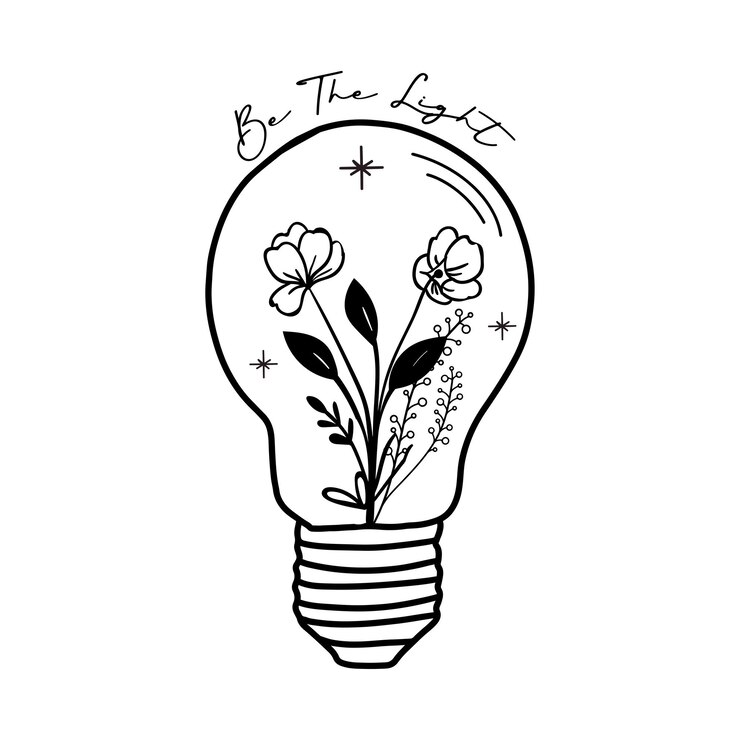 Vector diseño de ilustraciones celestiales de flores silvestres