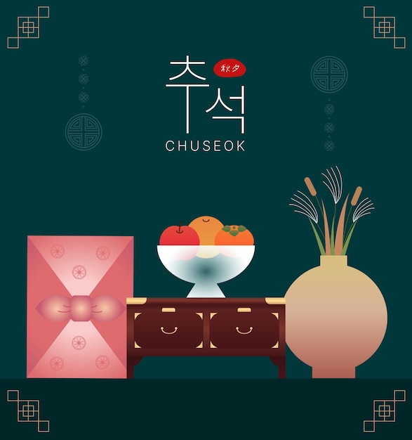 Diseño de ilustraciones de Chuseok