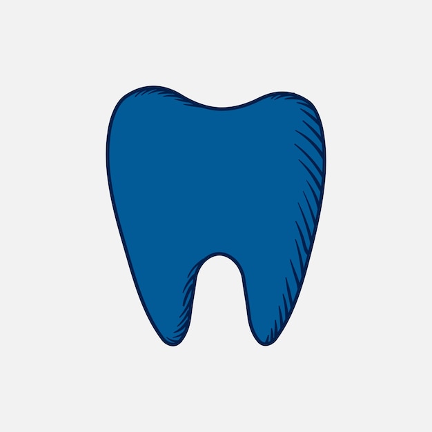 Diseño de ilustraciones de la clínica del dentista de dientes azules