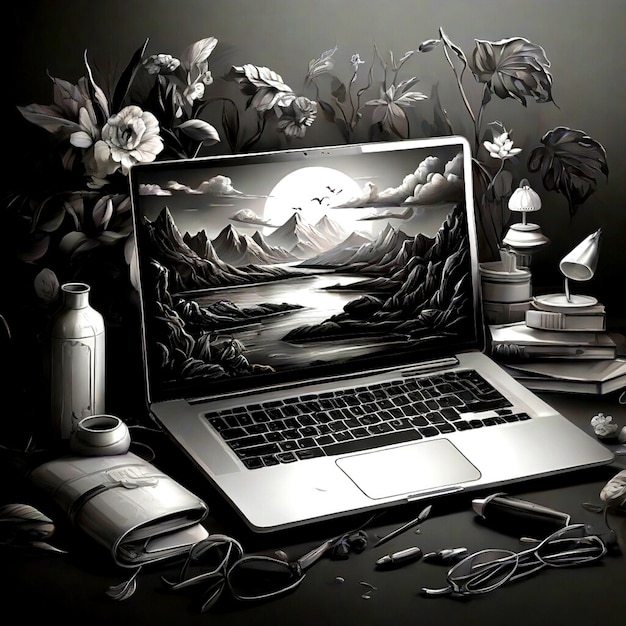 Diseño de ilustraciones para computadoras portátiles