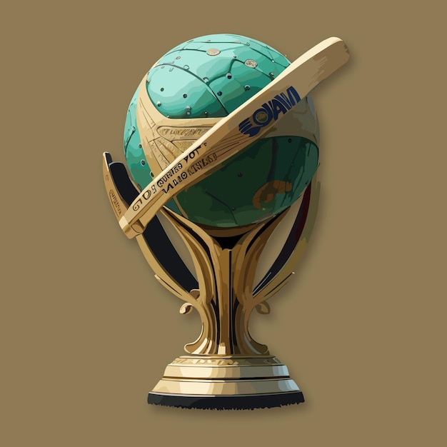 Diseño de ilustraciones para la copa del mundo de cricket