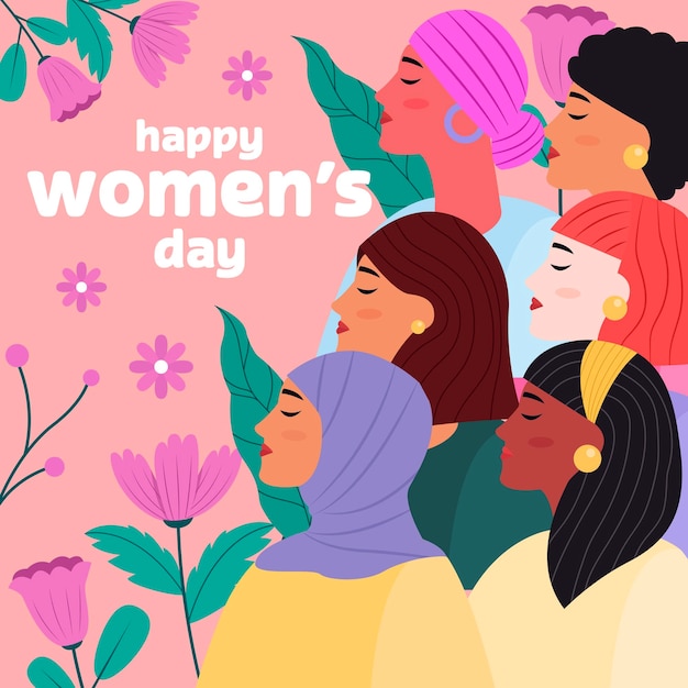 diseño de ilustraciones para el Día Internacional de la Mujer