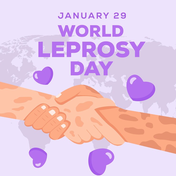 Vector diseño de ilustraciones para el día mundial de la lepra en estilo plano