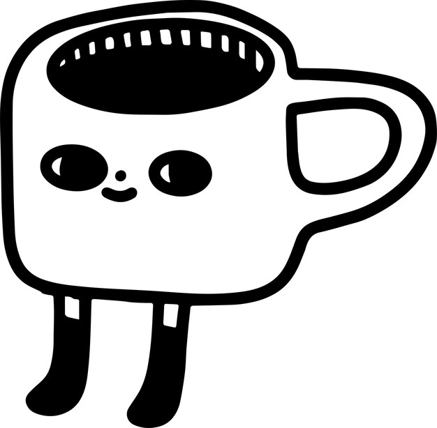 Diseño de ilustraciones de dibujos a mano para tazas de café