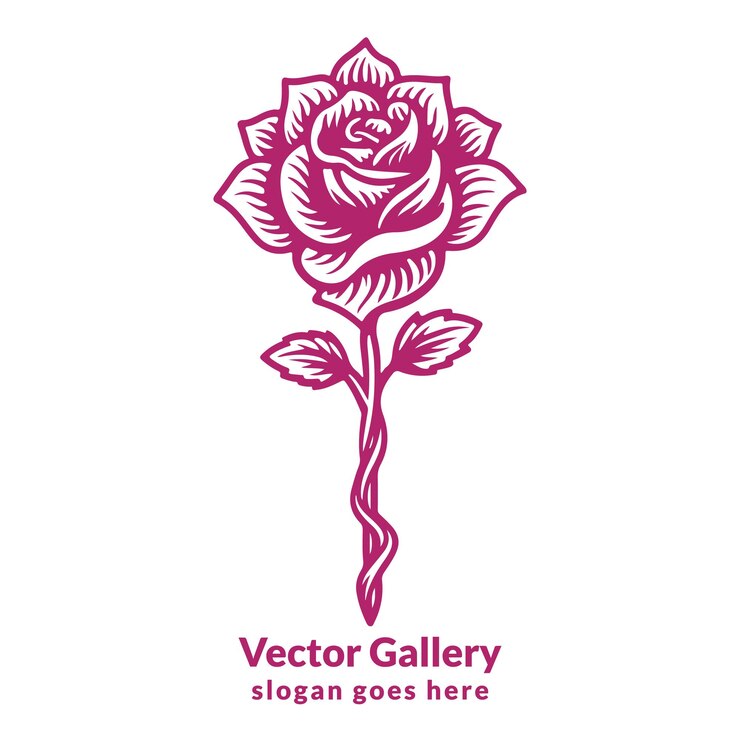 Vector diseño de ilustraciones de flores vectoriales.
