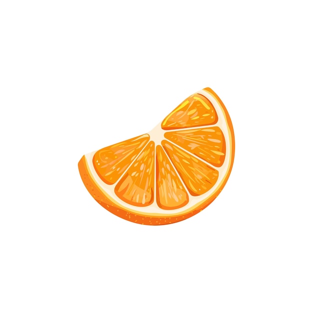 Diseño de ilustraciones de Fresh Orange Slice Vector