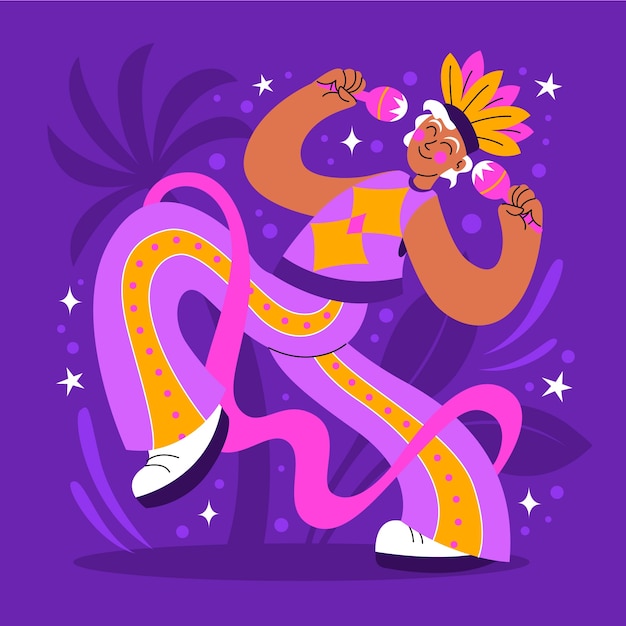 Diseño de ilustraciones de la hierba de Mardi