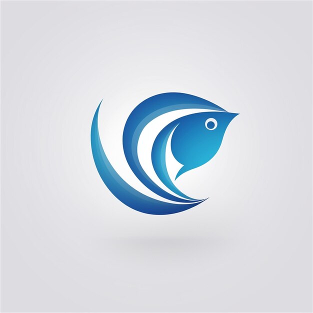 Diseño de ilustraciones de iconos vectoriales de plantillas de logotipos de peces símbolo de peces abstracto creativo