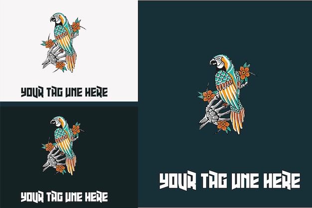Diseño de ilustraciones de ilustración de vector de pájaro
