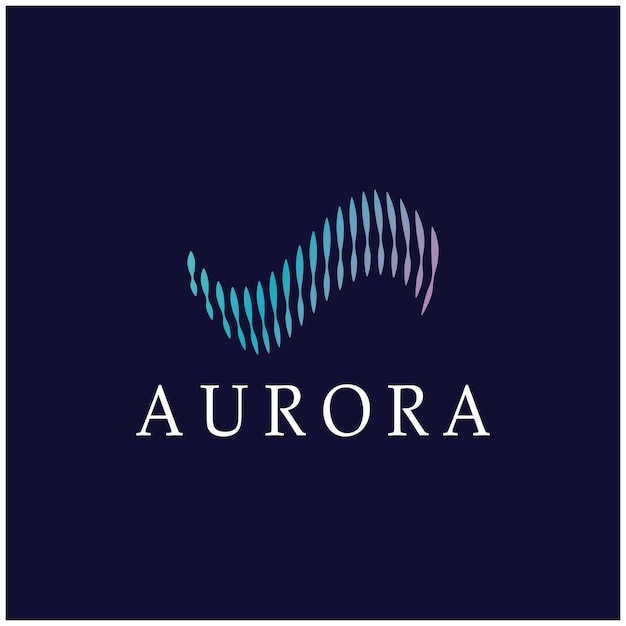 diseño de ilustraciones de logotipos de aurora para marcas comerciales empresas plantilla vectorial de entretenimiento