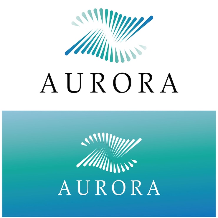 Vector diseño de ilustraciones de logotipos de aurora para marcas comerciales empresas plantilla vectorial de entretenimiento