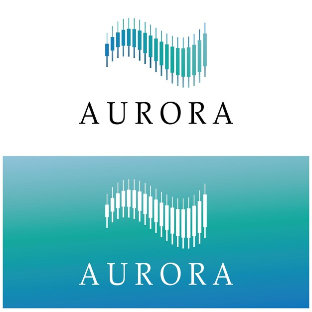 diseño de ilustraciones de logotipos de aurora para marcas comerciales empresas plantilla vectorial de entretenimiento