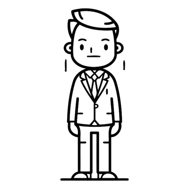 Vector diseño de ilustraciones de personajes hombre de negocios en traje cartoonepseps