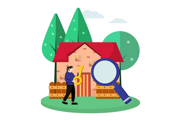 Vector diseño de ilustraciones de pisos inmobiliarios